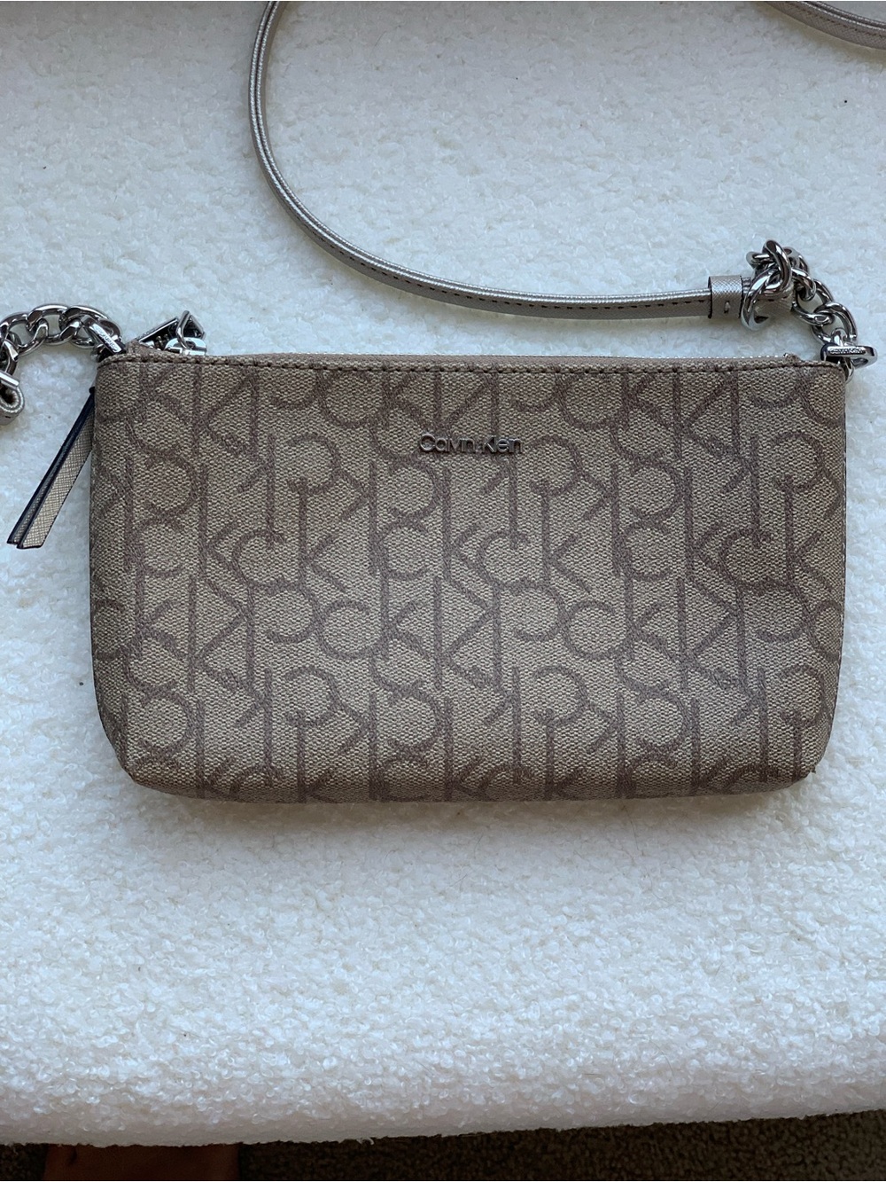 Calvin Klein Brown Logo Crossbody Bag